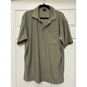 Velvet Men's Polo Shirt Short Sleeve Polyester Pocket Casual Golf‎ Tan